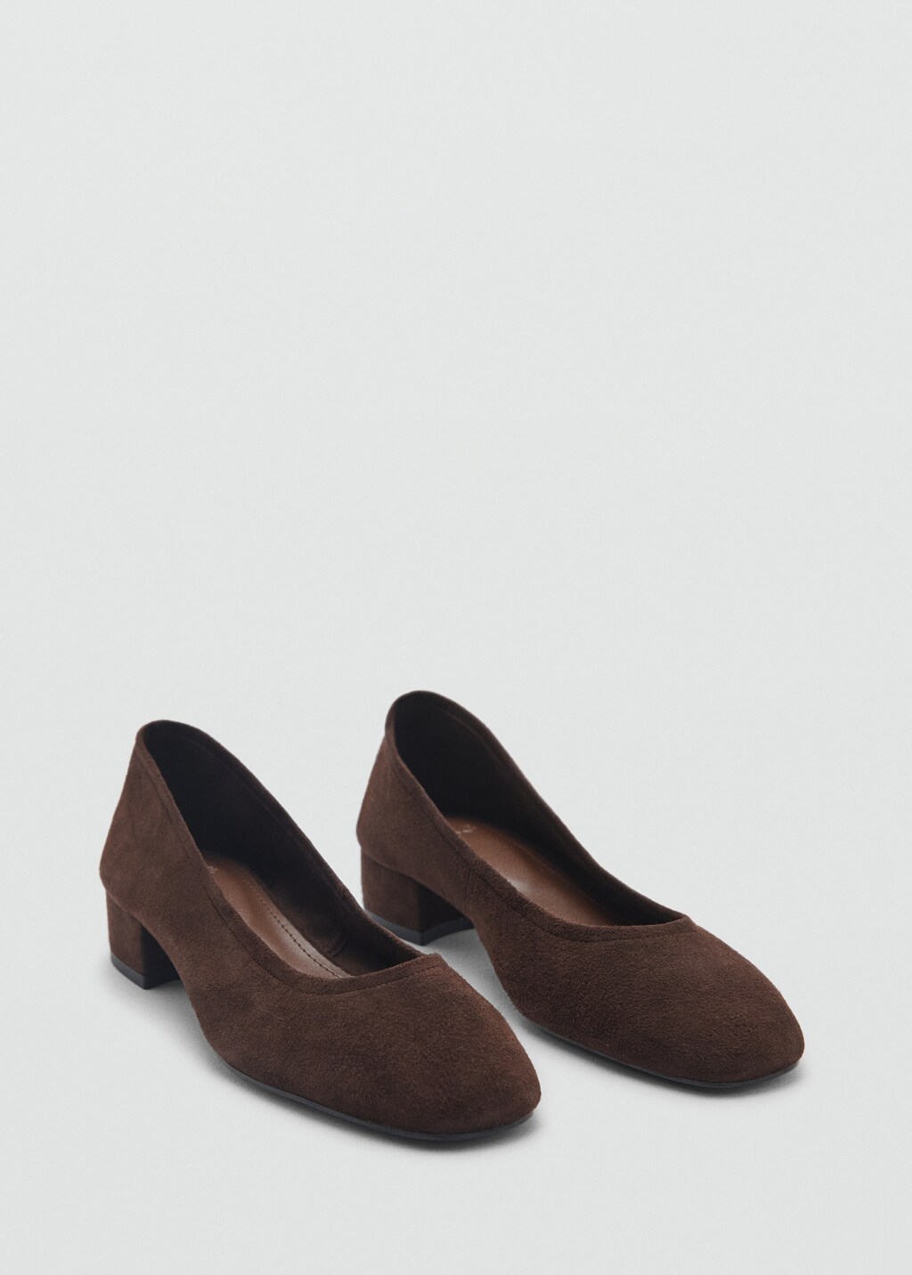 Suede heeled shoes - Chocolate