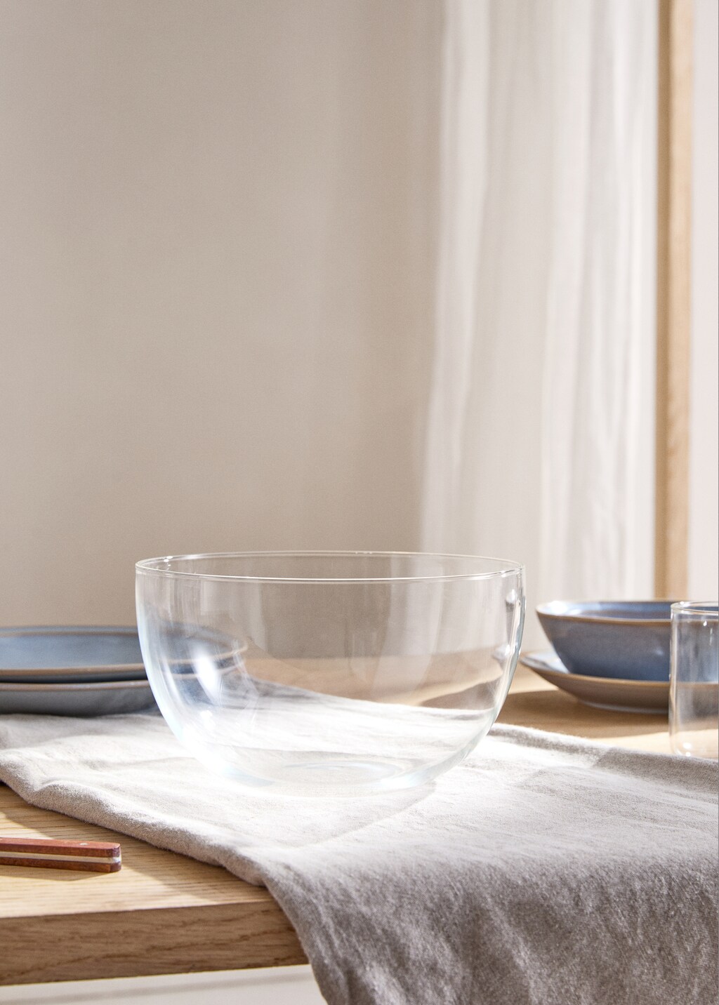 Borosilicate salad bowl - Ice Grey
