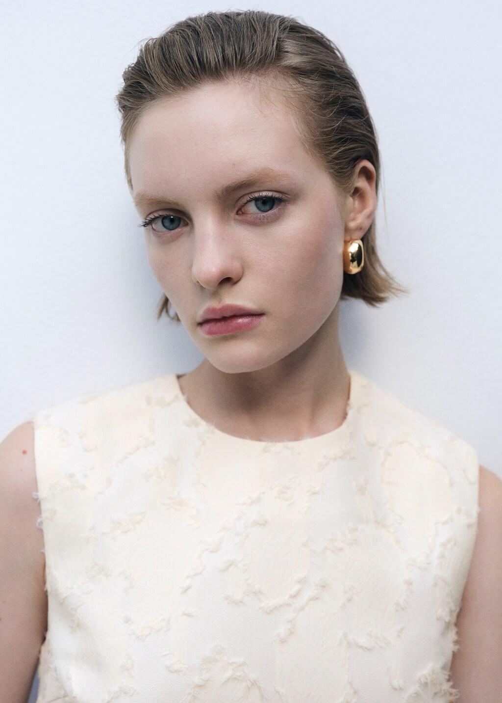 Textured crop top - Off White