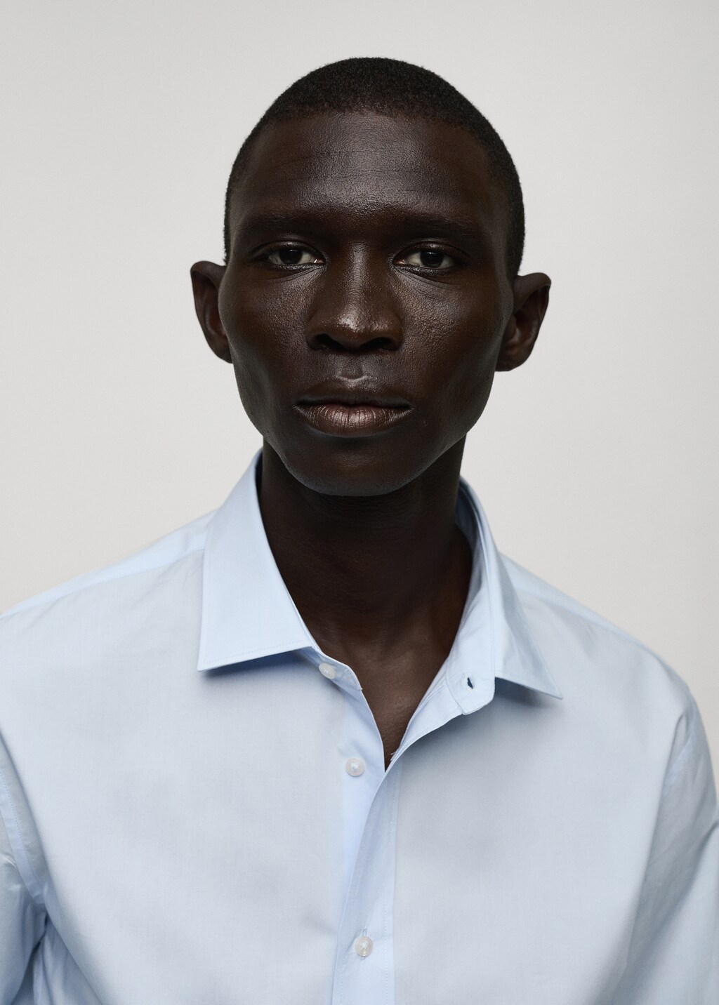 Regular-fit 100% cotton shirt - White