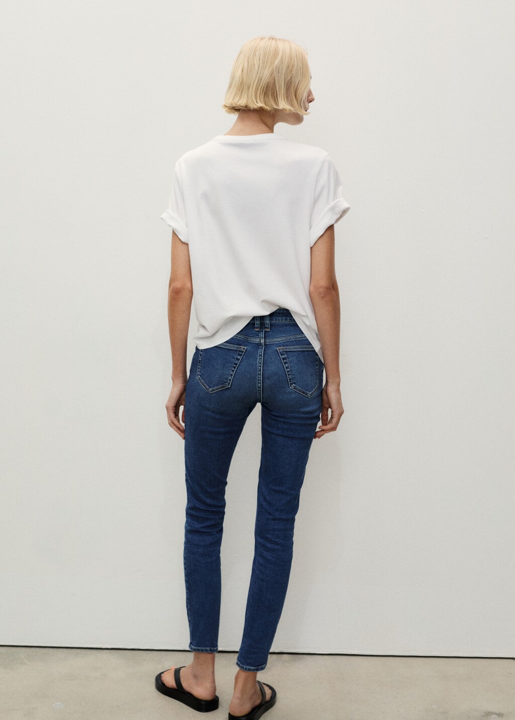 Mid-rise skinny jeans - Medium Blue