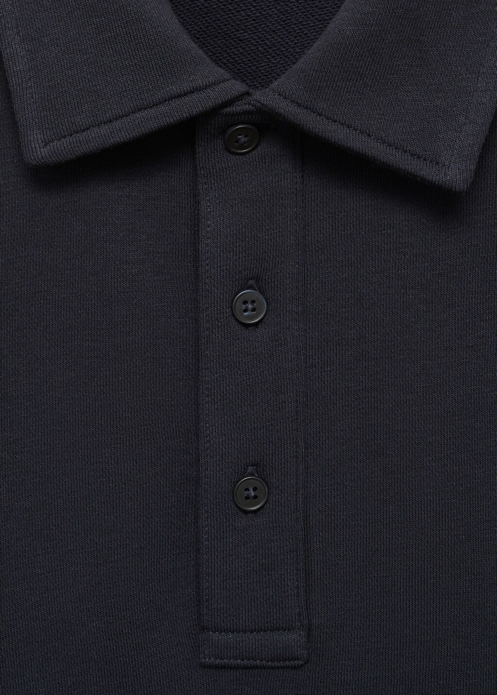 Regular-fit cotton polo shirt - Dark Navy