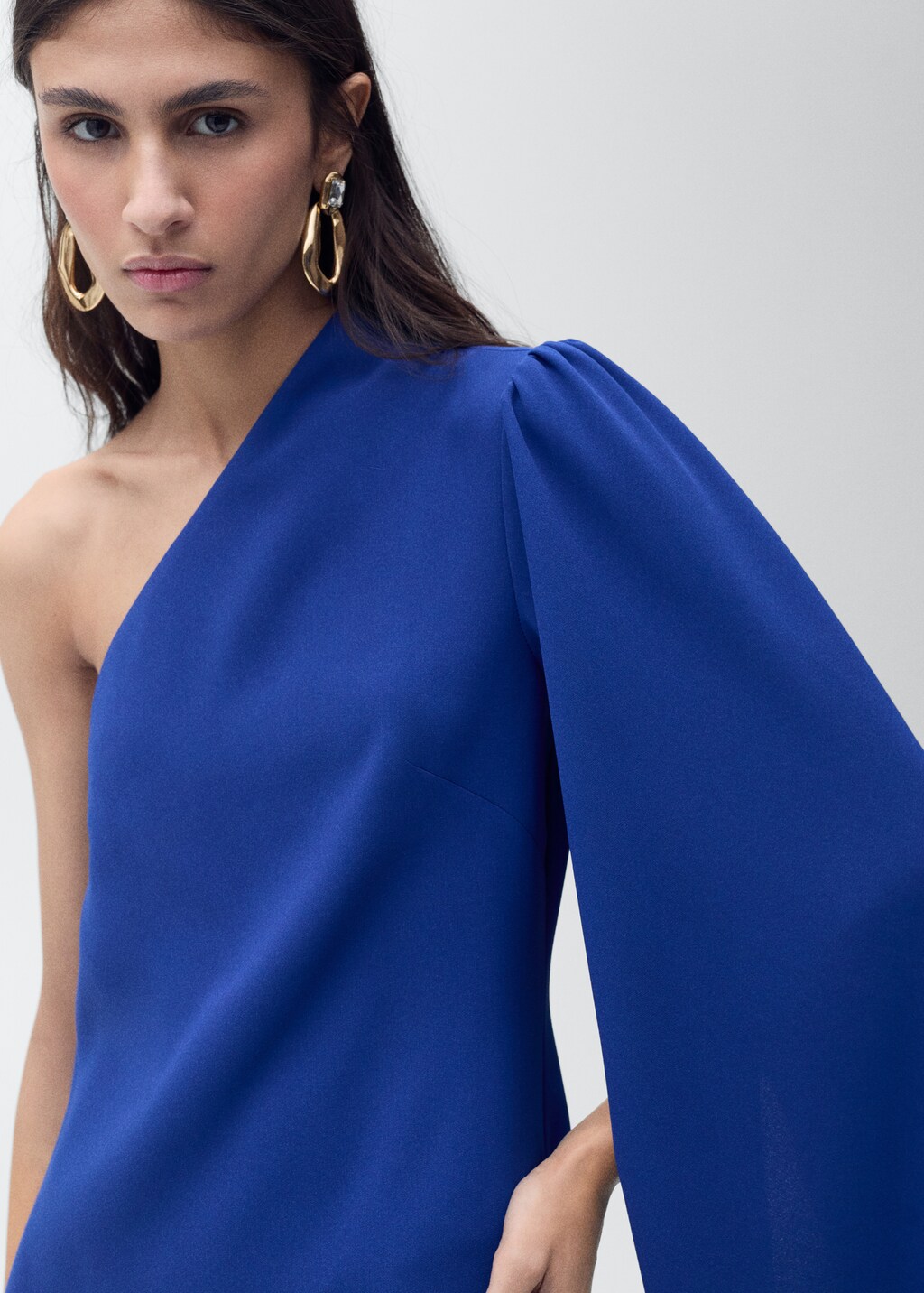 Long flared sleeve dress - Blue