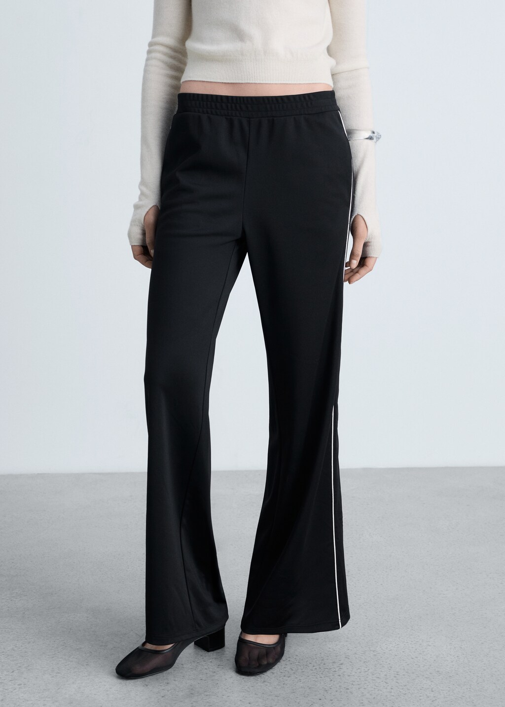 Contrasting-stripe jogger trousers - Medium Brown