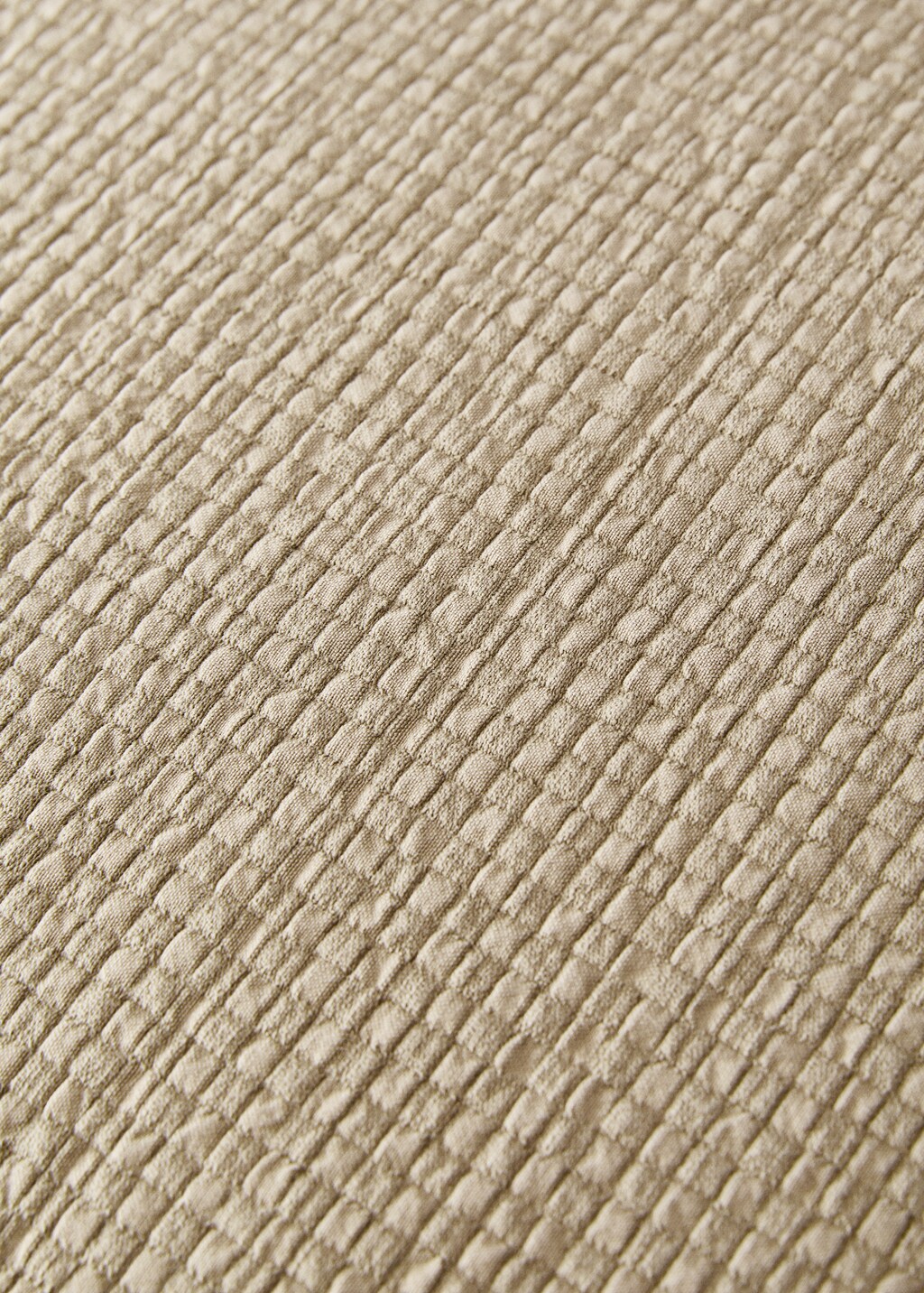 Cotton jacquard mini-check bed cushion cover, 50x50 cm - Grey