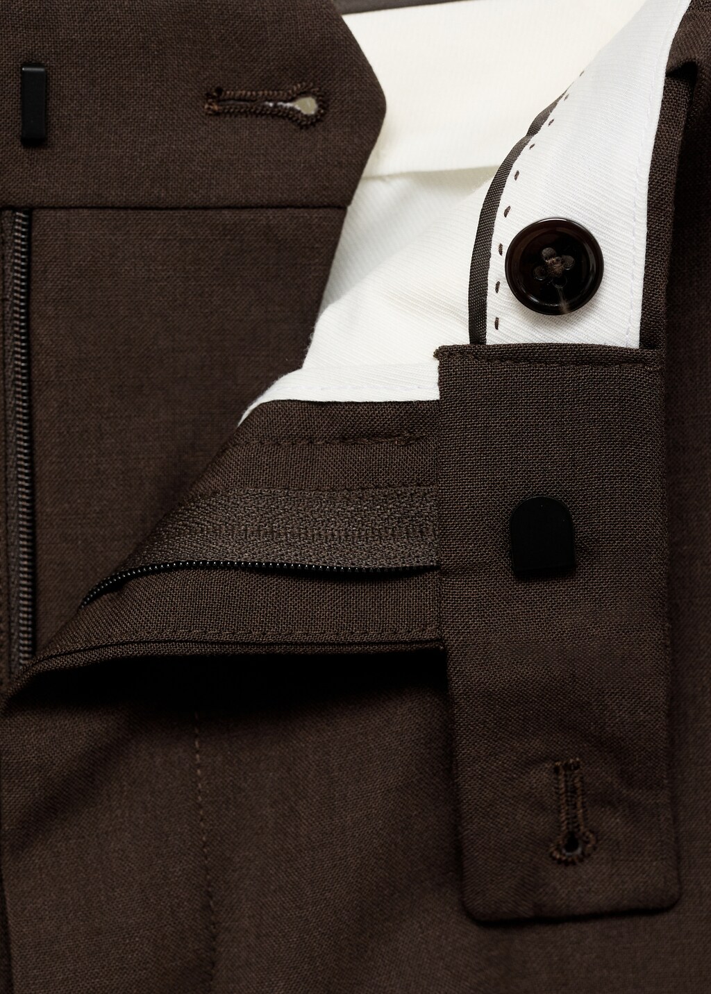 Turin 100% virgin wool suit trousers - Ink Blue