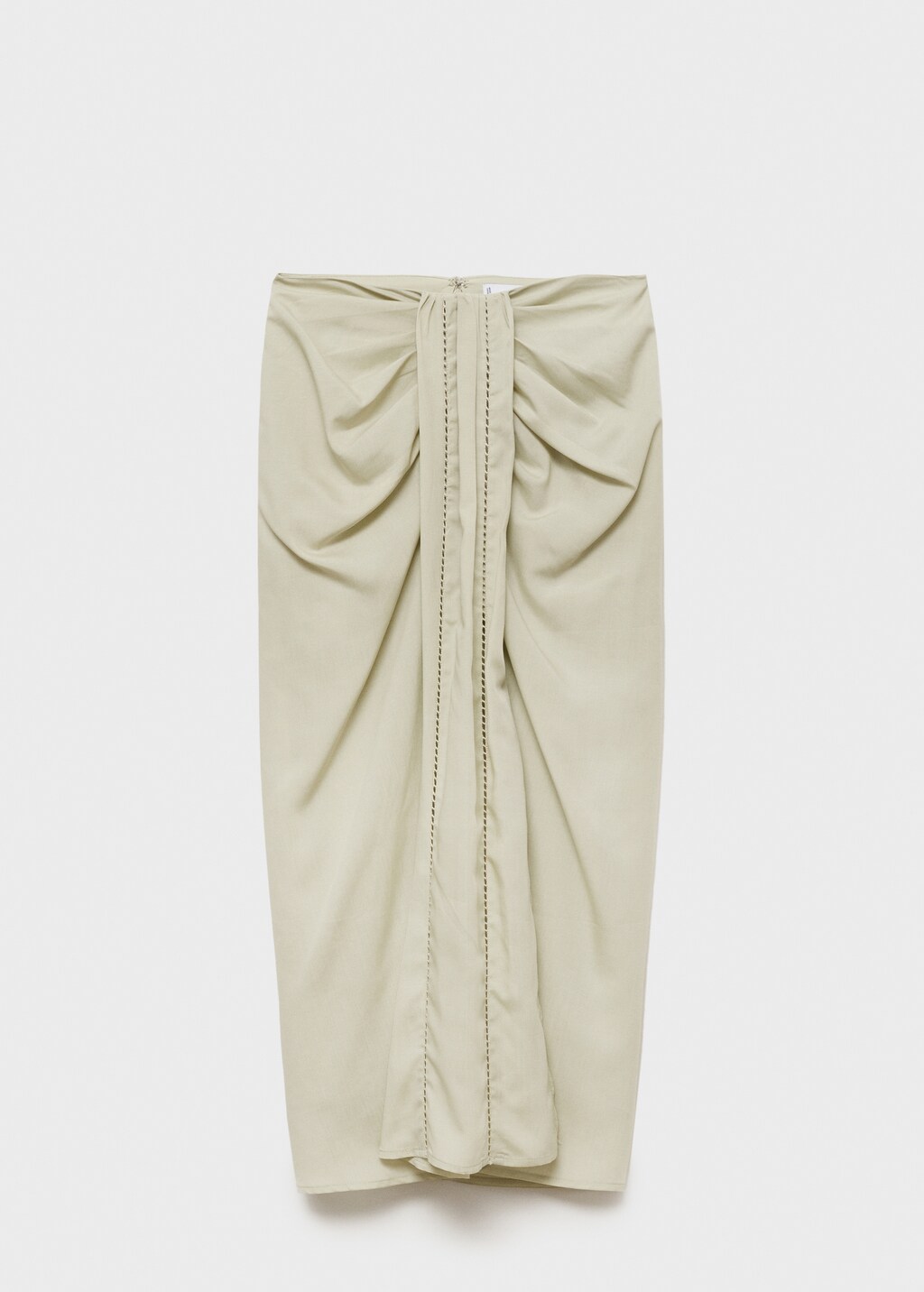 Draped midi skirt - Aqua Green