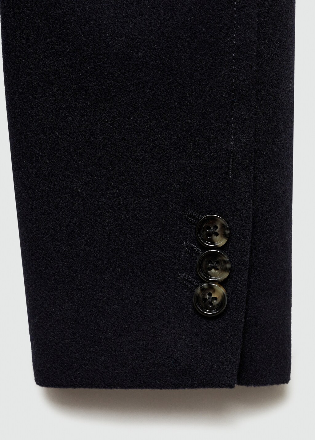 Double-breasted wool coat - Dark Navy