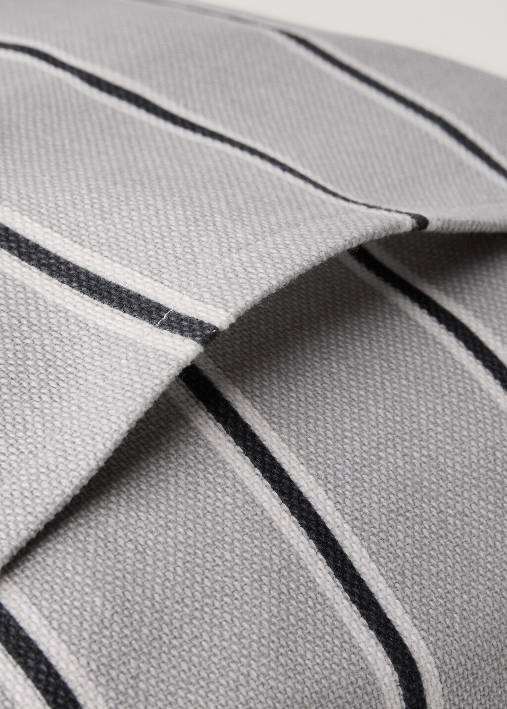 Cushion cover backstitch fine stripes 45x45 cm - Light/Pastel Grey