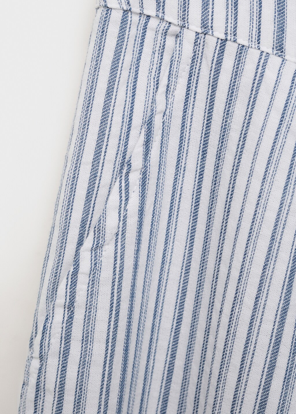 Striped cotton trousers - Sky Blue