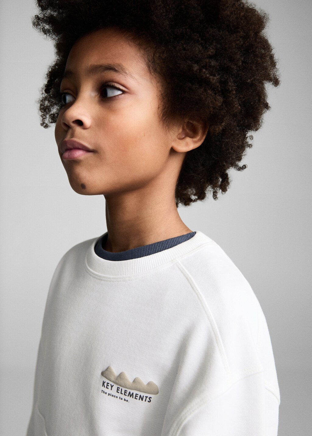 Printed embossed sweatshirt - Off White