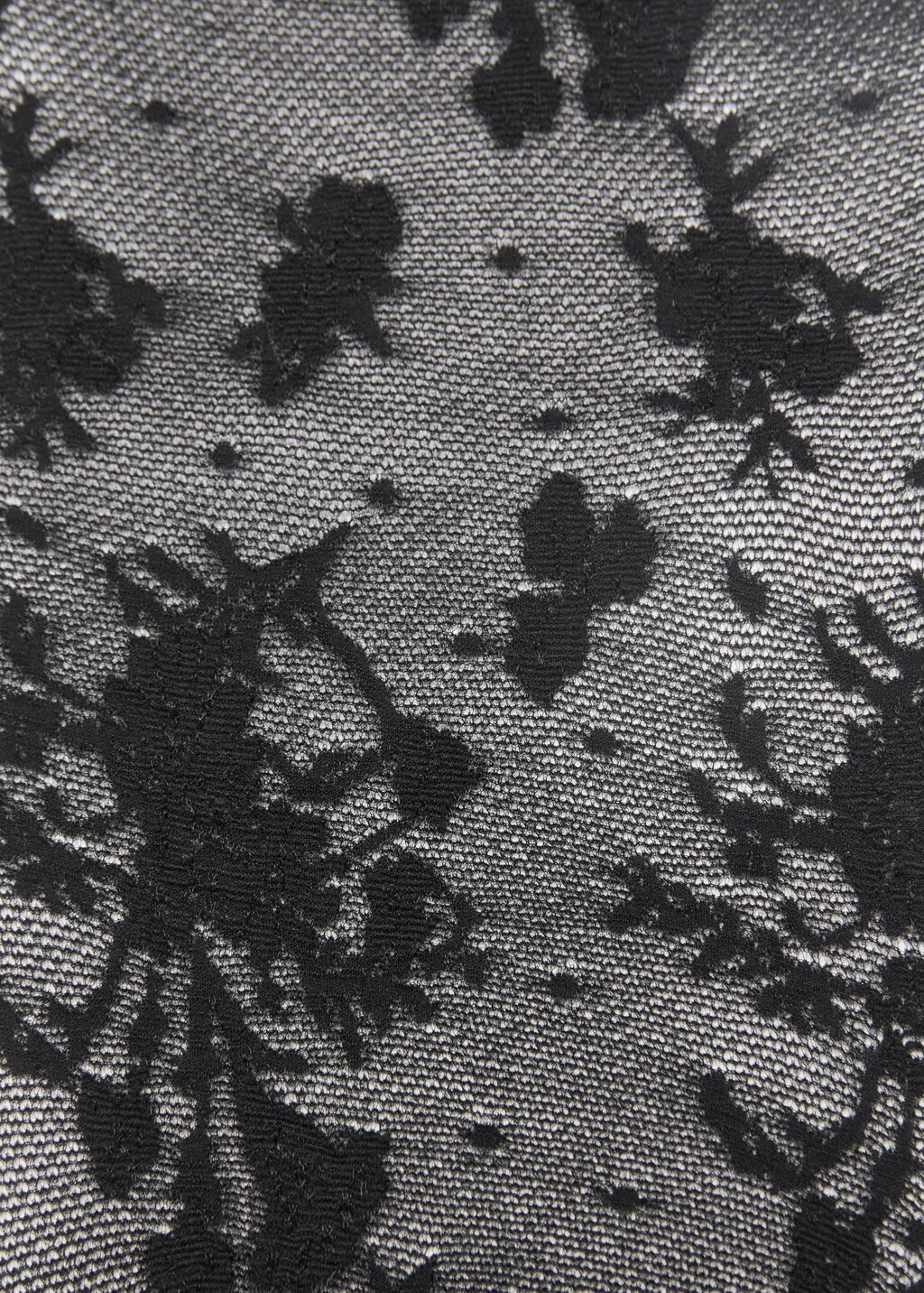 Lace-design stockings - Black