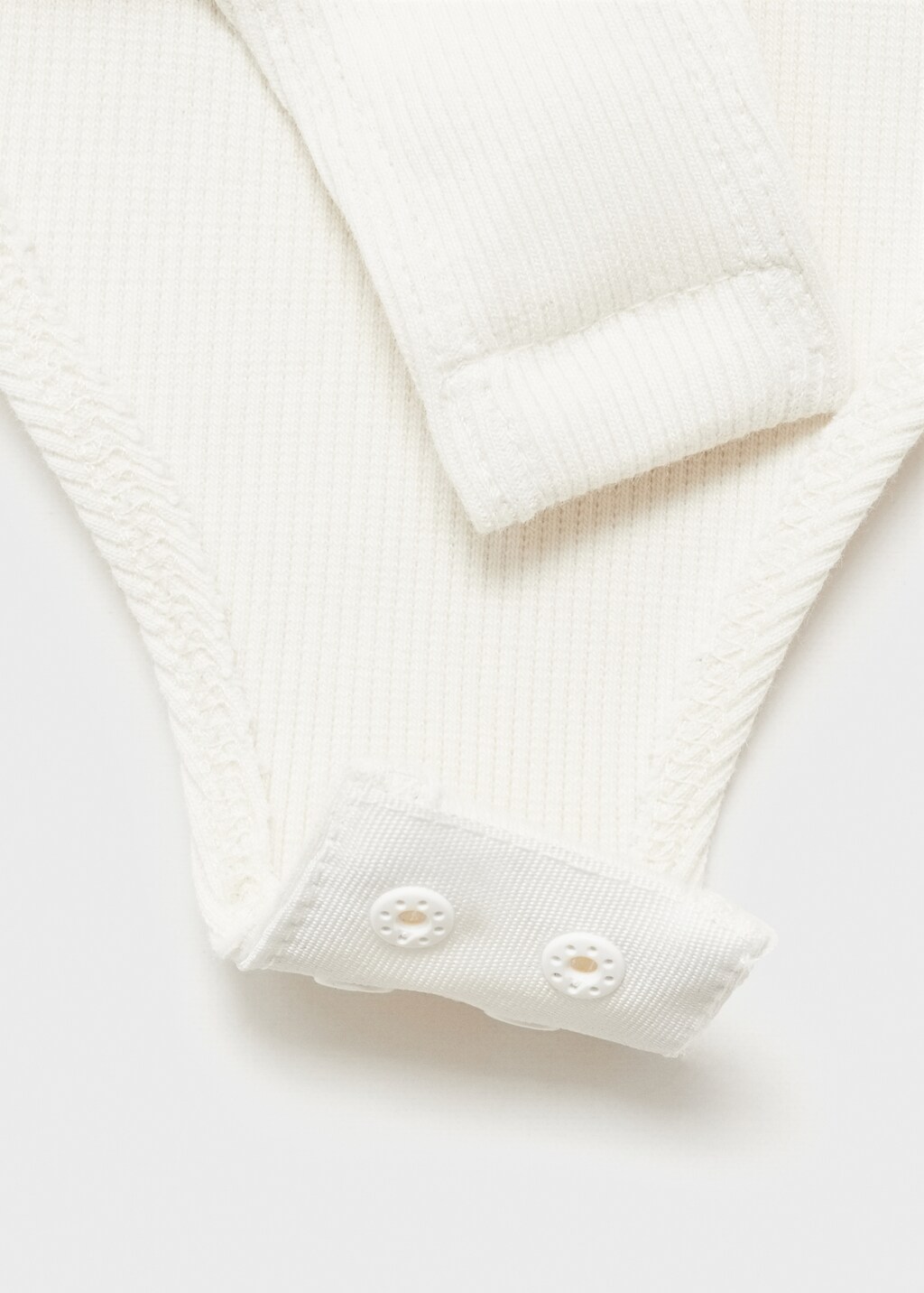 Ribbed cotton bodysuit - Beige