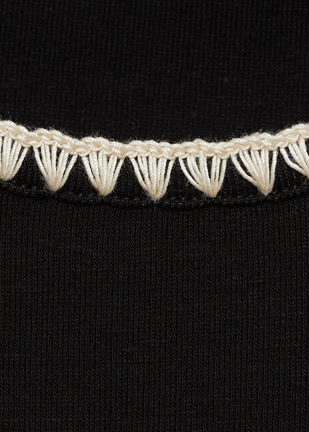 Cotton t-shirt with contrasting trim - Off White