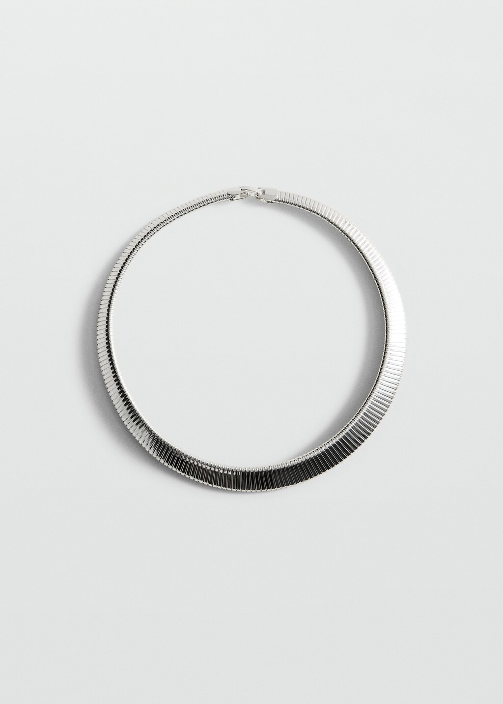 Rigid textured necklace - Silver