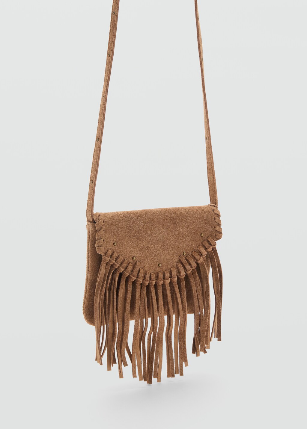 Fringe leather bag - Medium Brown