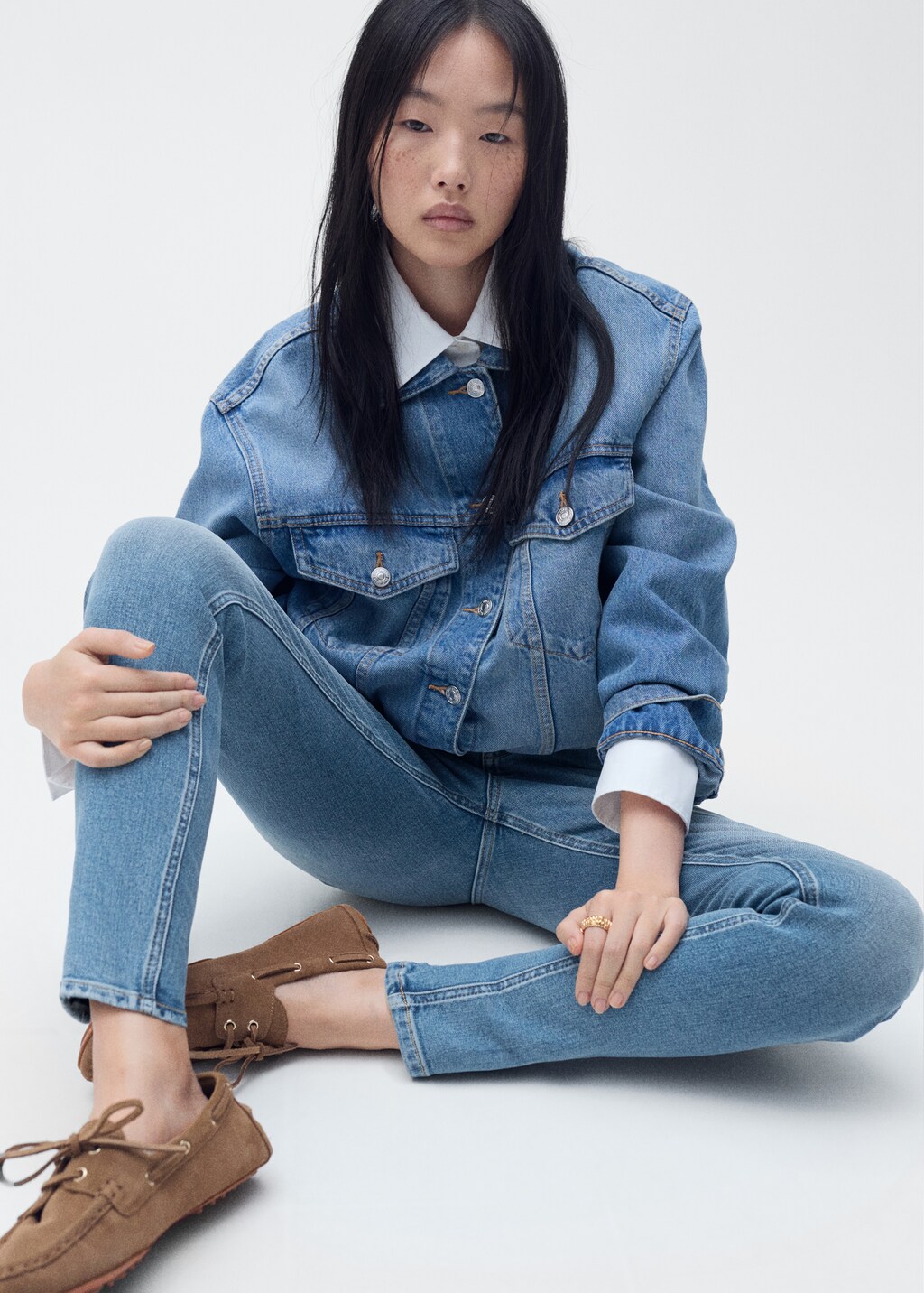 Mid-rise skinny jeans - Dark Blue