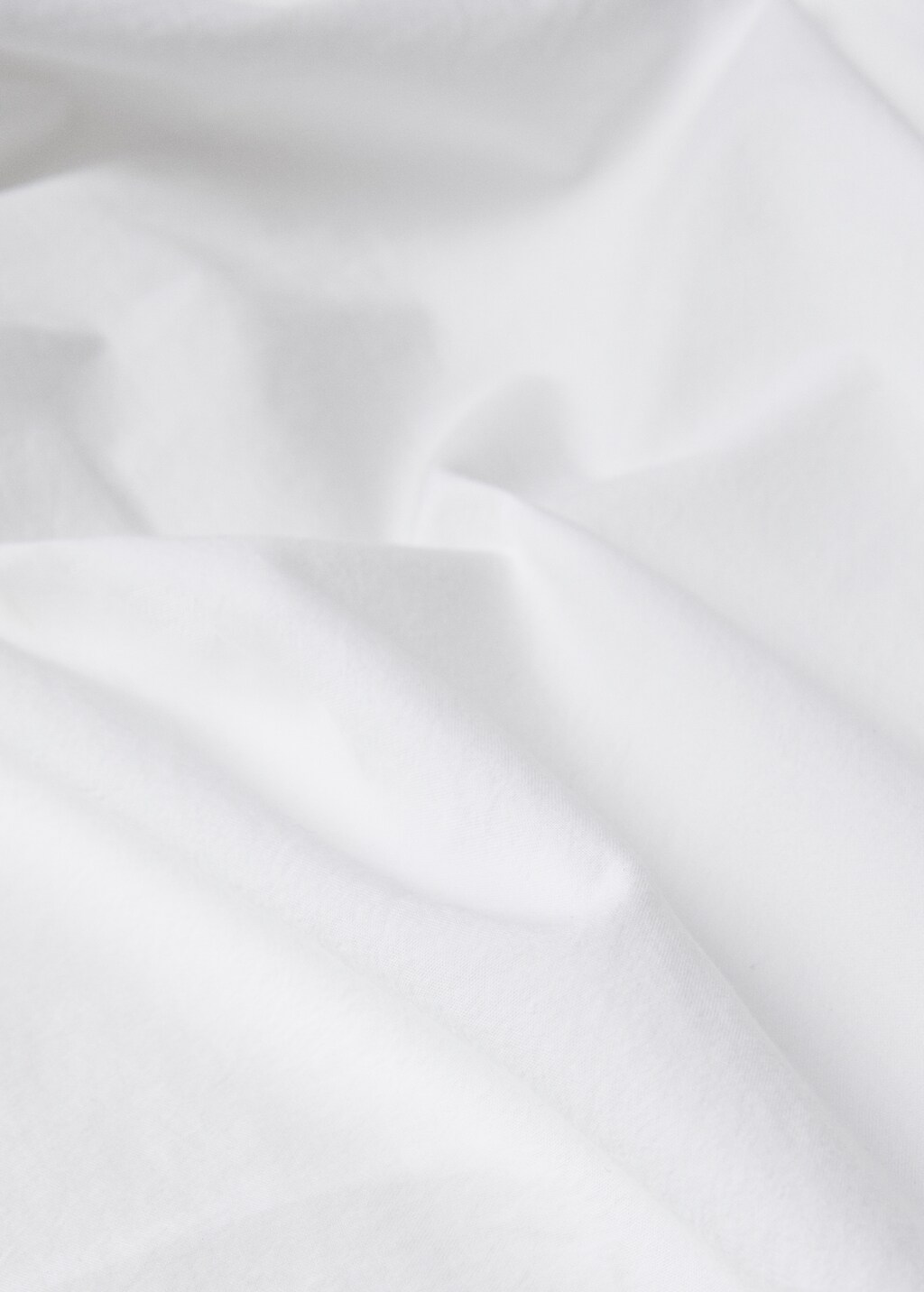 Washed cotton duvet cover with linen ruffle for 90 cm bed - White