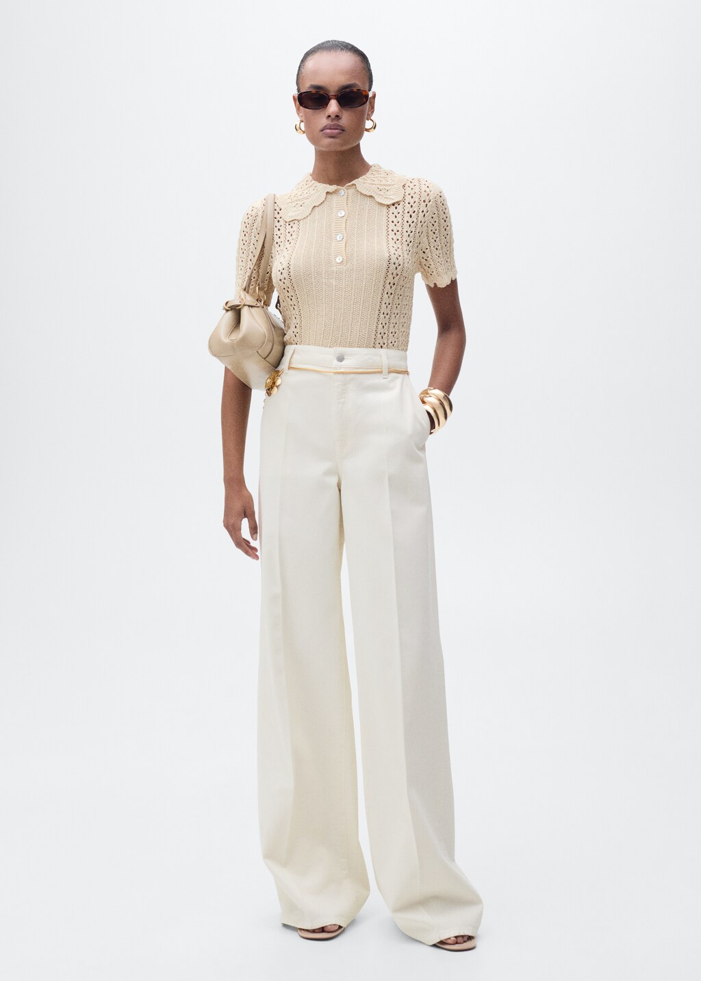 High-rise wideleg jeans - Pastel Pink