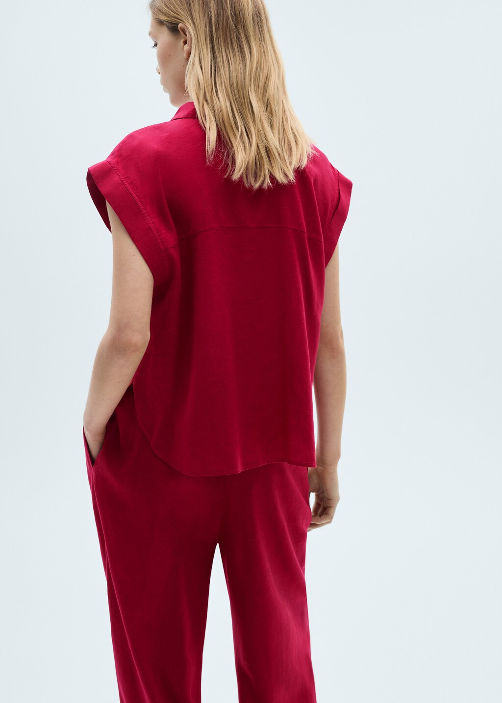 Flowing linen blouse - White