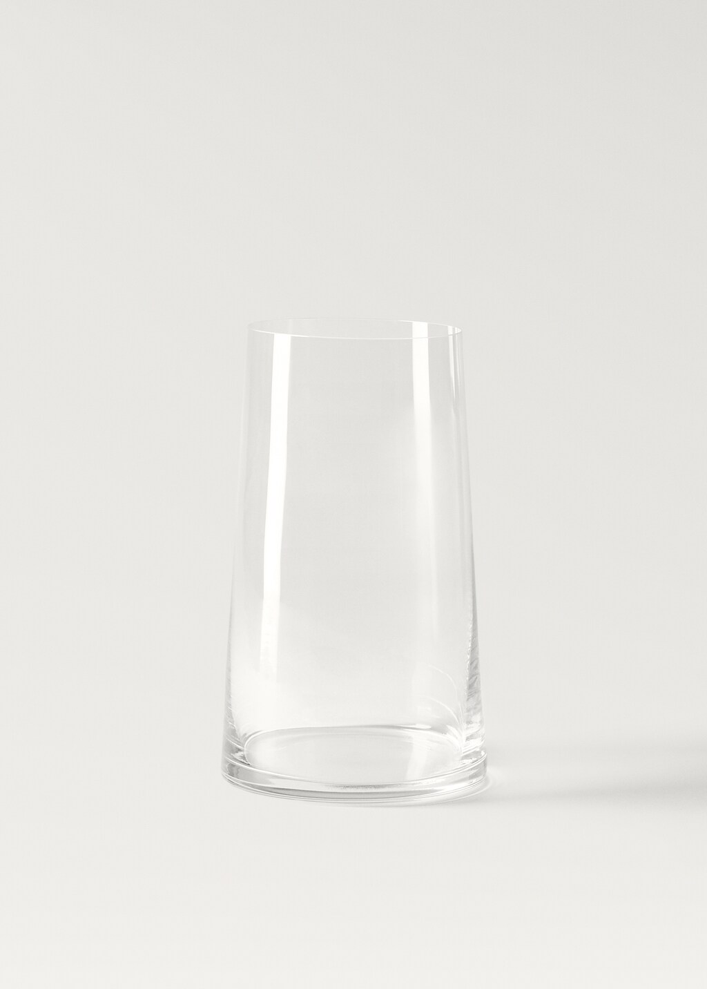 Medium conical crystal vase - Ice Grey