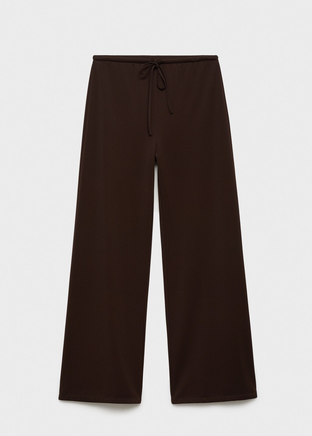 Wideleg trousers with elastic waist - Sand