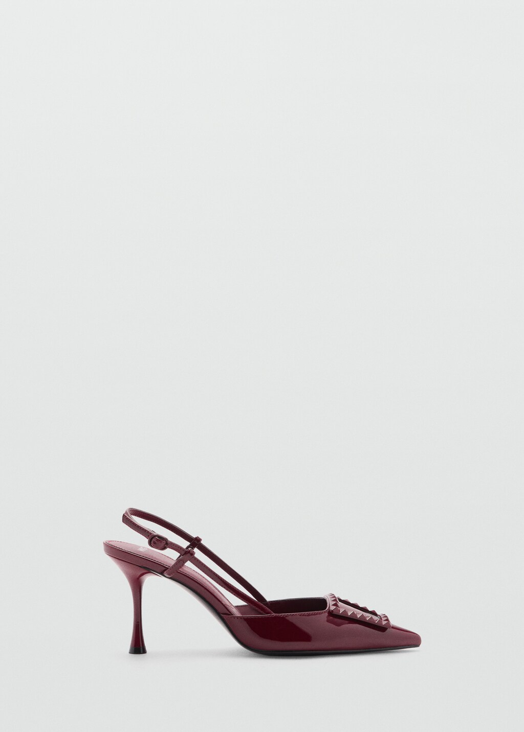 Patent leather slingback-heeled shoes - Grey