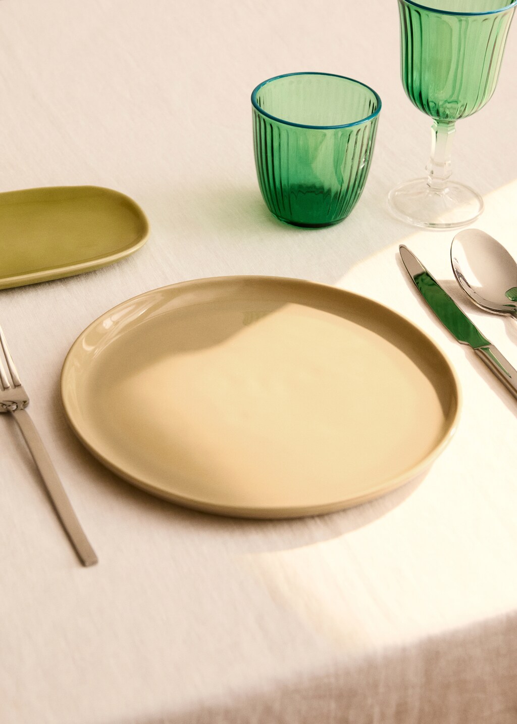 Stoneware dessert plate - Light Pink