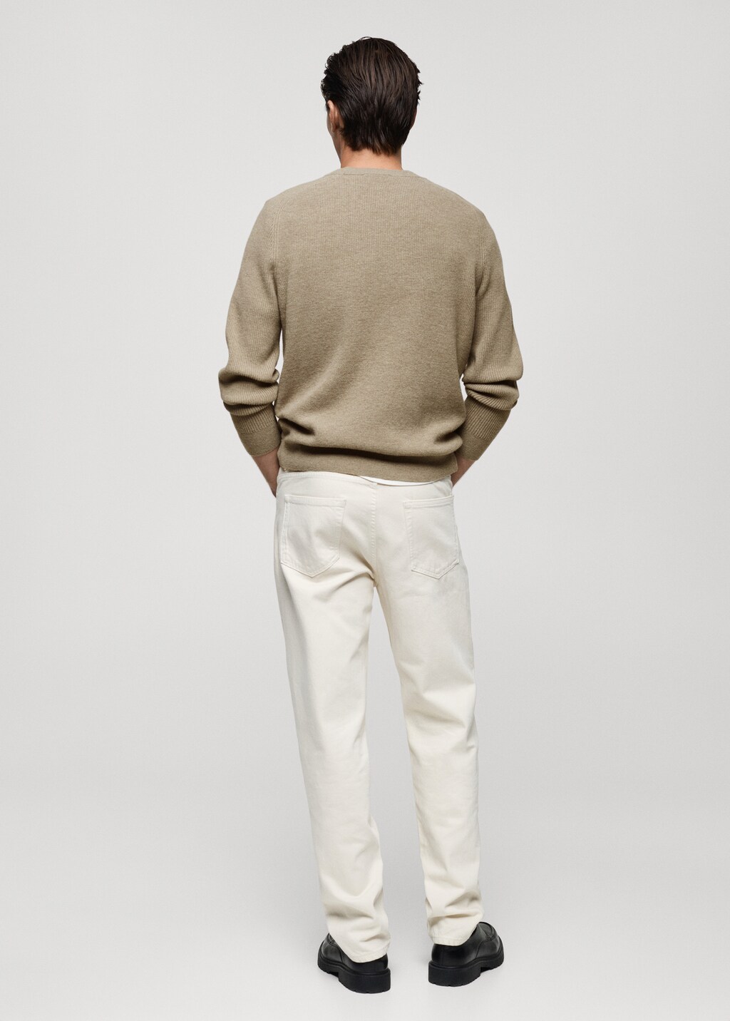 Ribbed wool sweater - Mink Grey