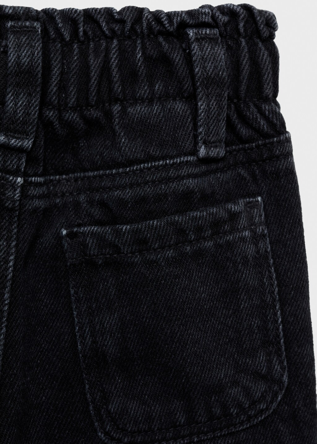 Paperbag jeans - Black denim