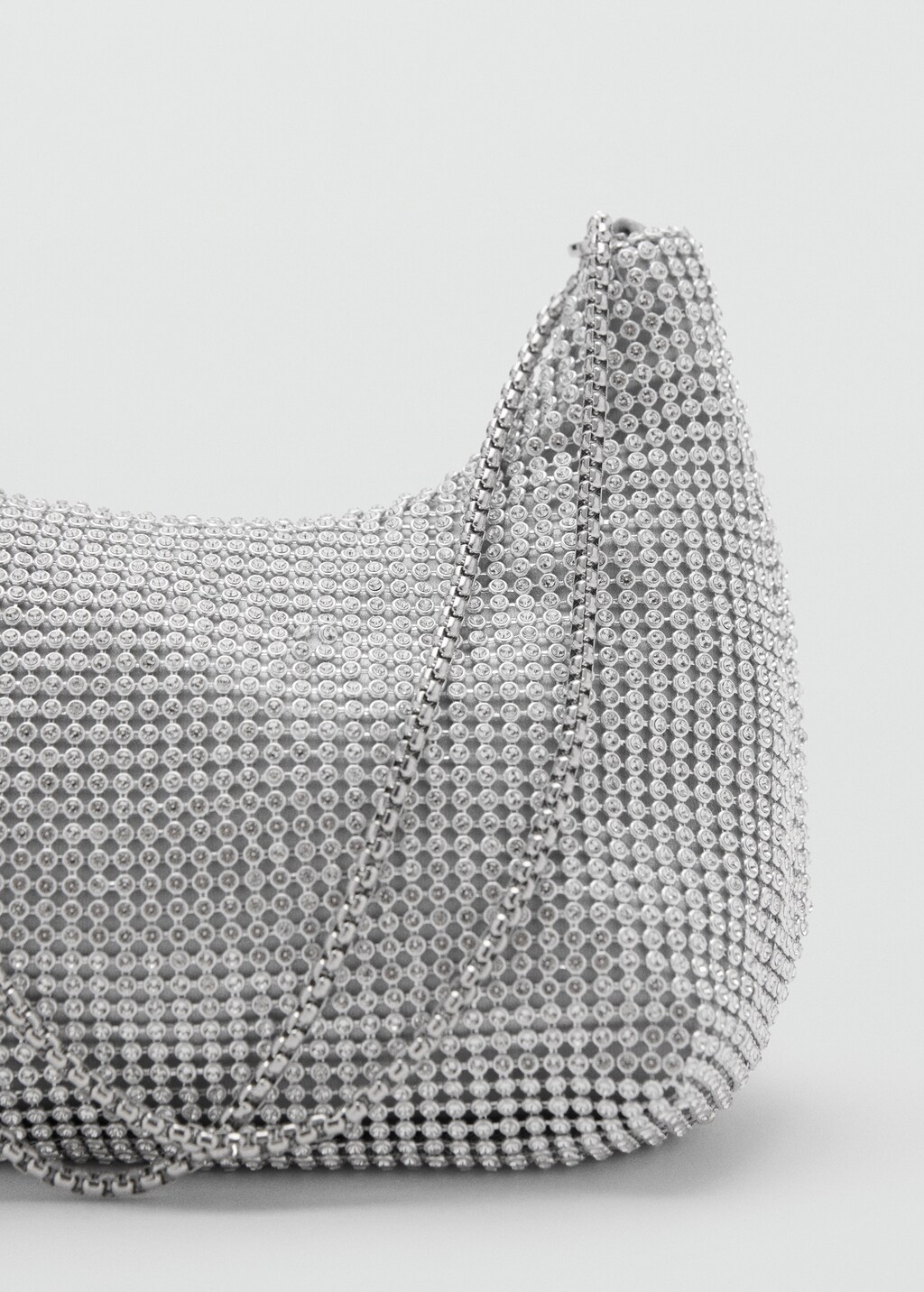 Double-handle crystal bag - Gold