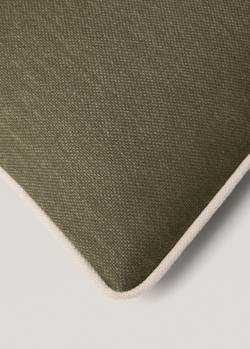 Cotton cushion cover with trim 45x45cm - Sand