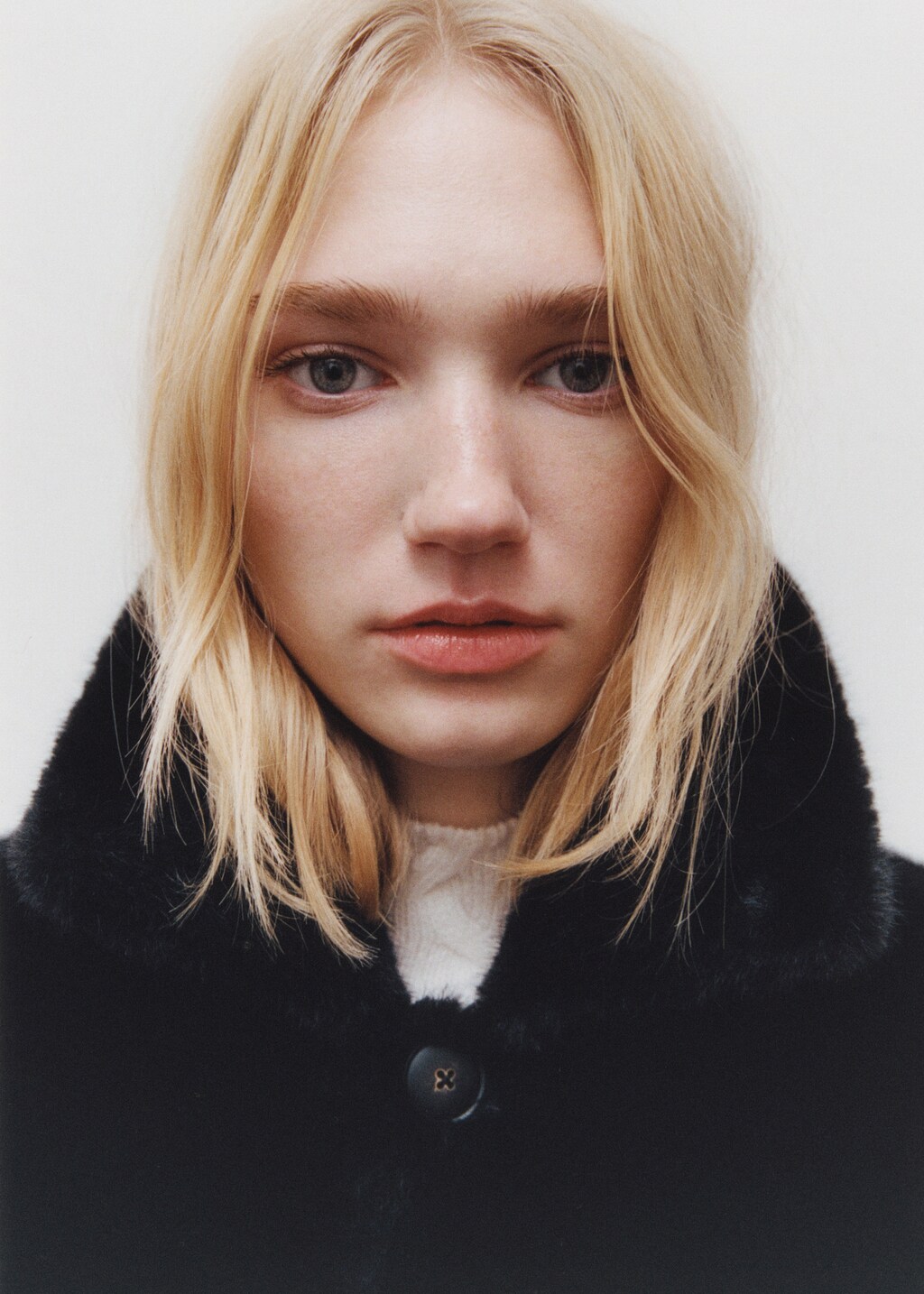 Double-sided leather-effect jacket with pockets - Black