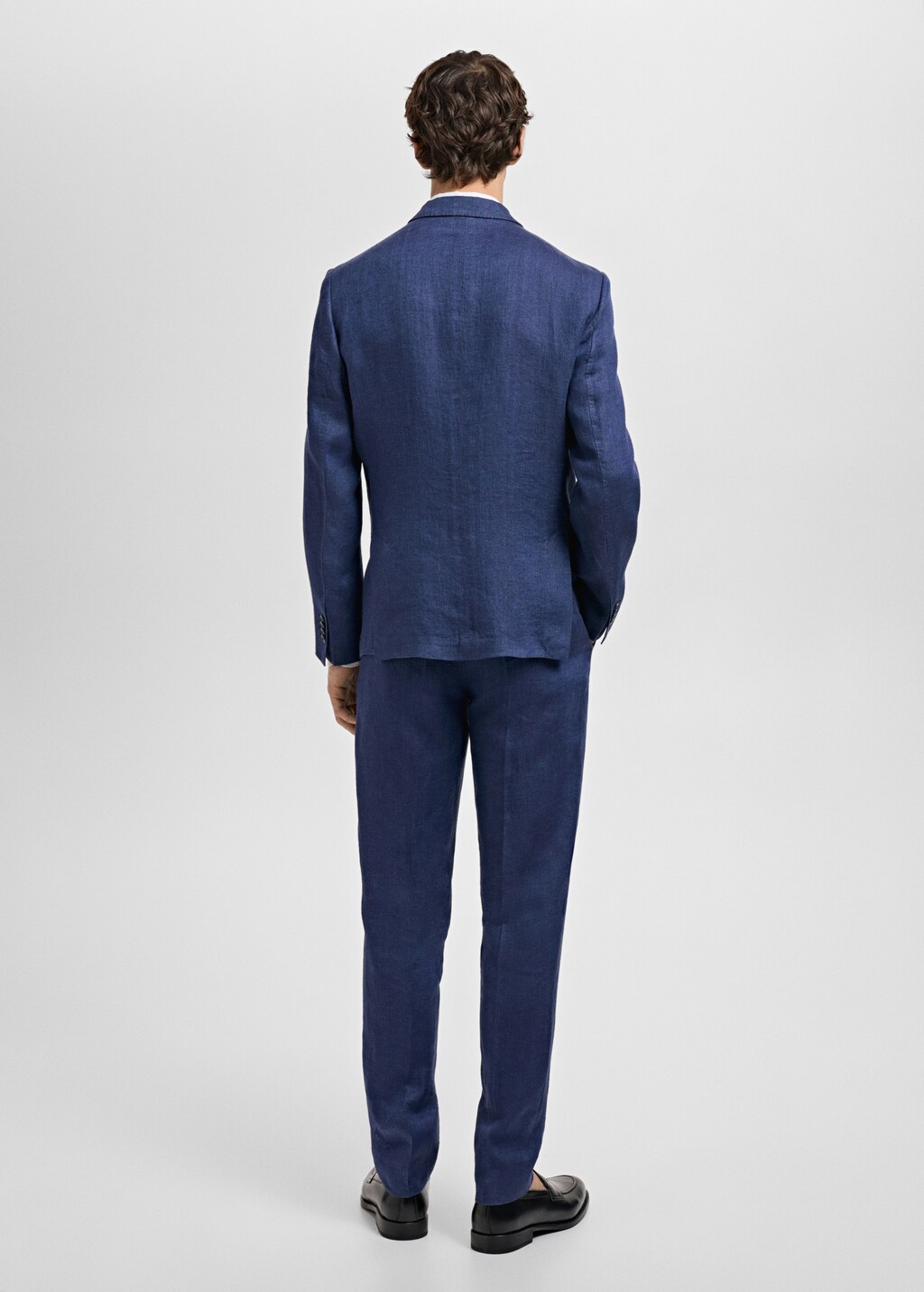 Salerno 100% linen slim fit suit blazer - Ecru