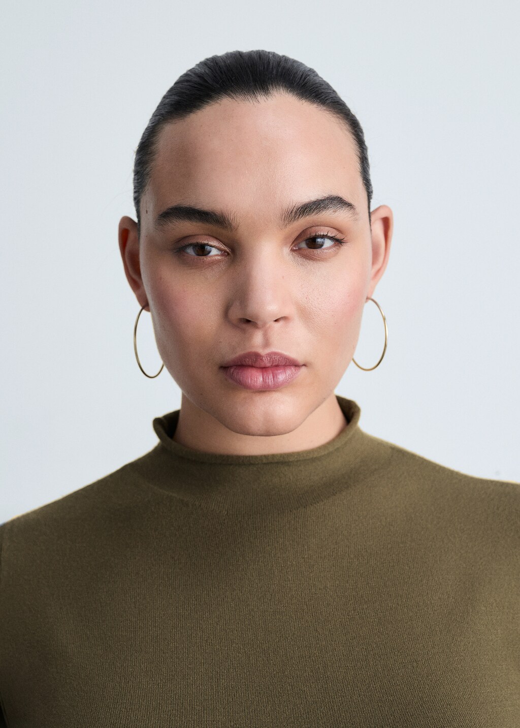 Side slit knit dress - Black