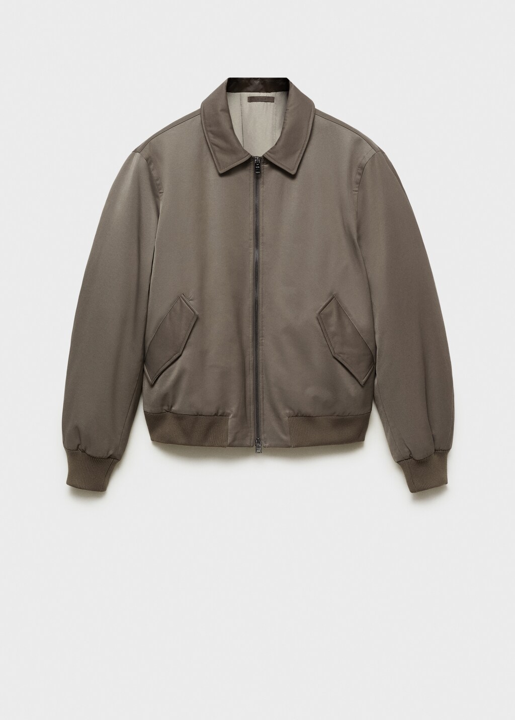 Quilted water repellent jacket - Medium Brown