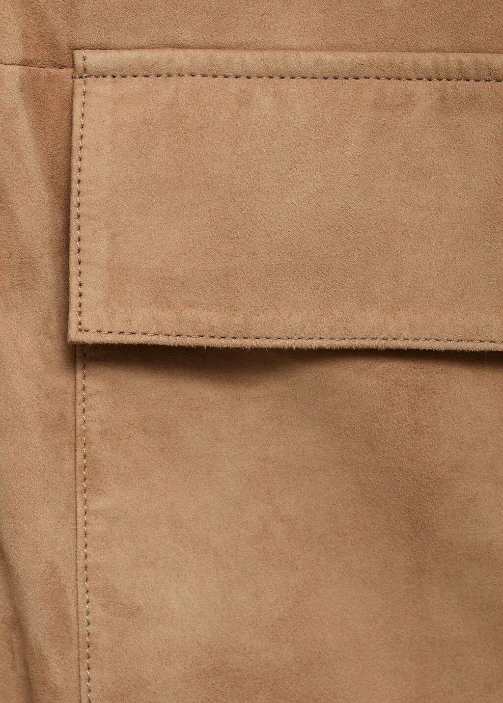 Suede leather bomber jacket - Beige