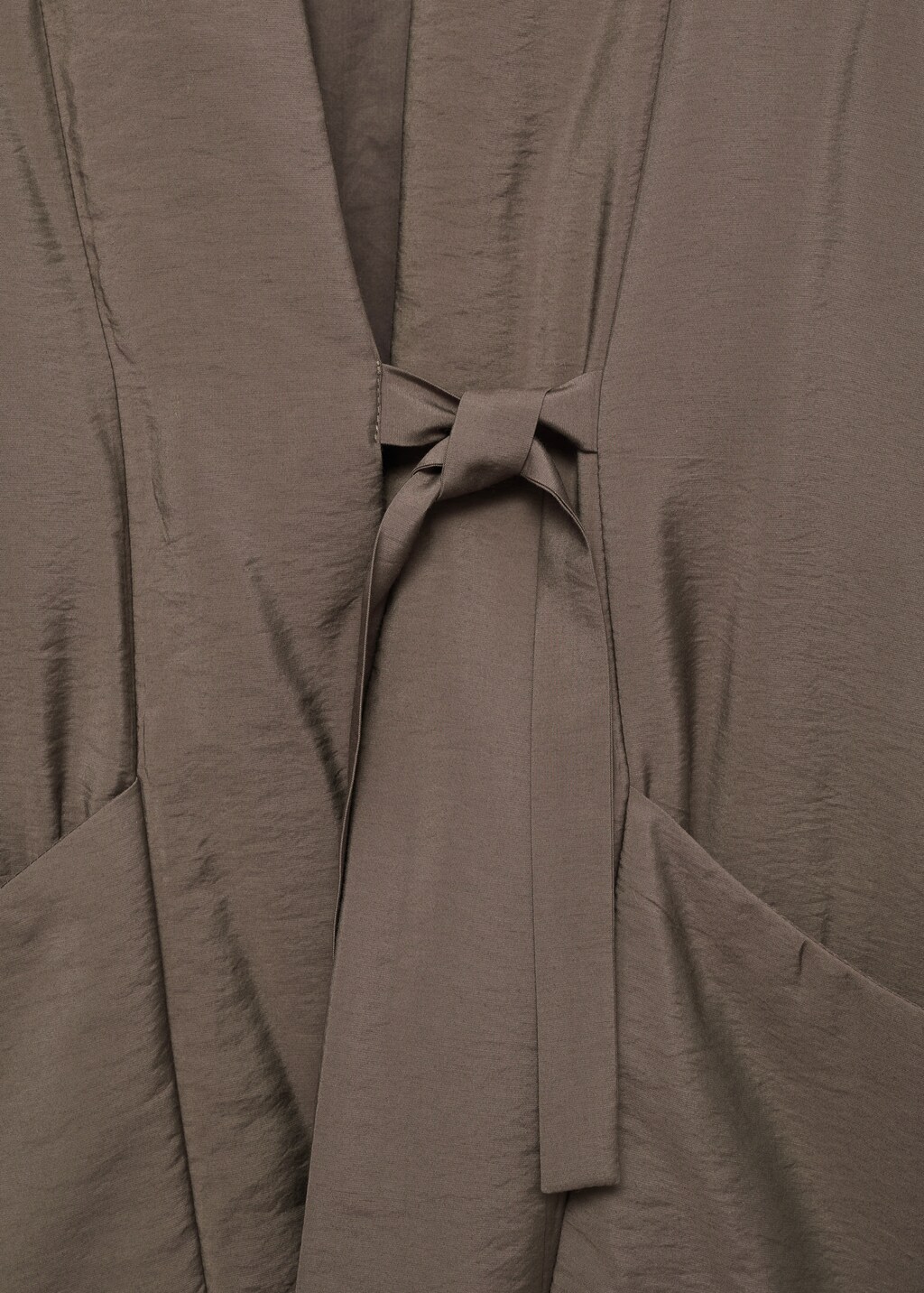 Padded robe with pockets - Brown
