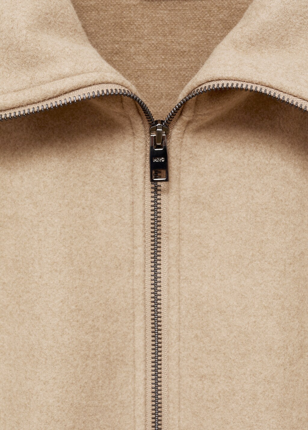 Regular-fit jacket with zip - Beige