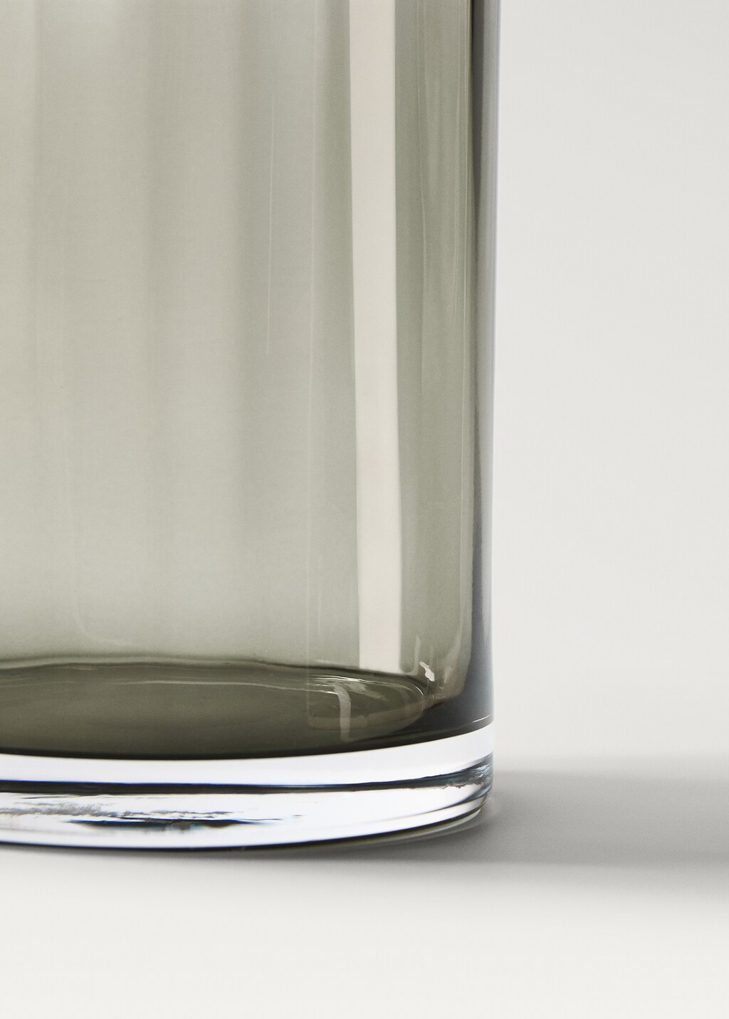 Medium hand-blown glass vase - Grey