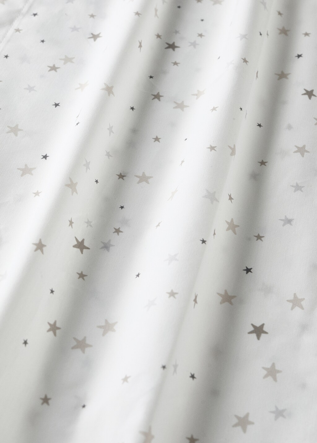 Children's cotton percale printed top sheet for 90 cm bed - Beige