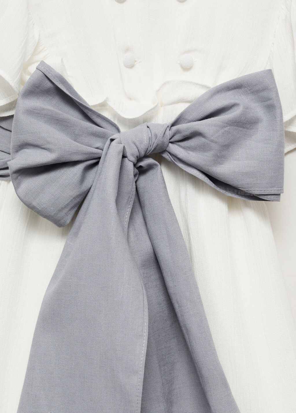 Frilled long jumpsuit - White