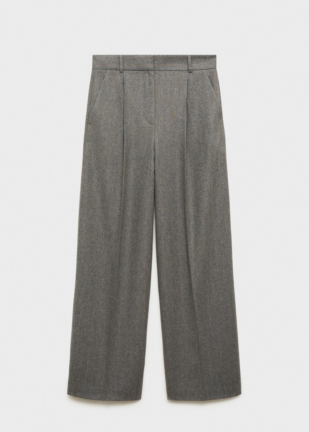 Wool-blend suit trousers - Grey