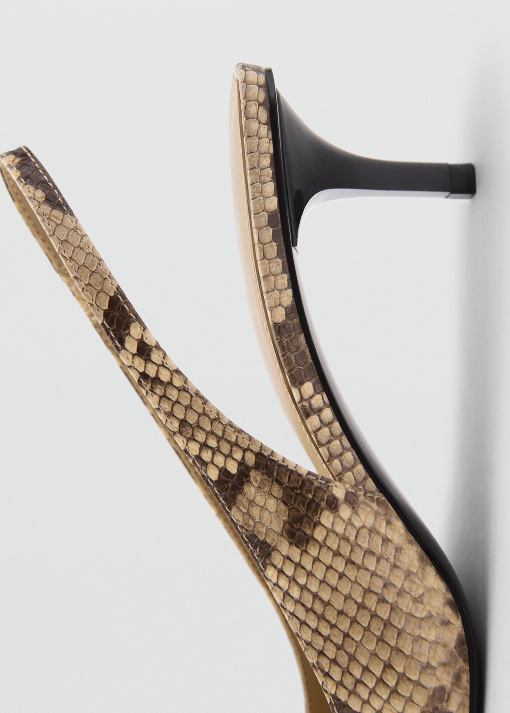 Kitten shoes with bow detail - Medium Brown