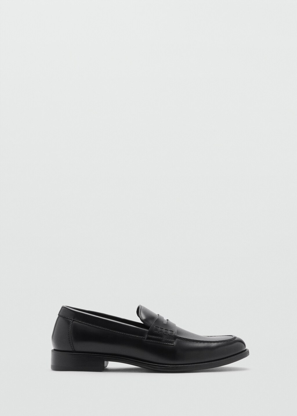Nappa leather-effect moccasins - Black