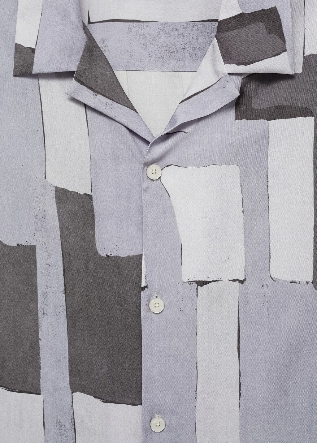 Printed fluid regular-fit shirt - Light/Pastel Grey