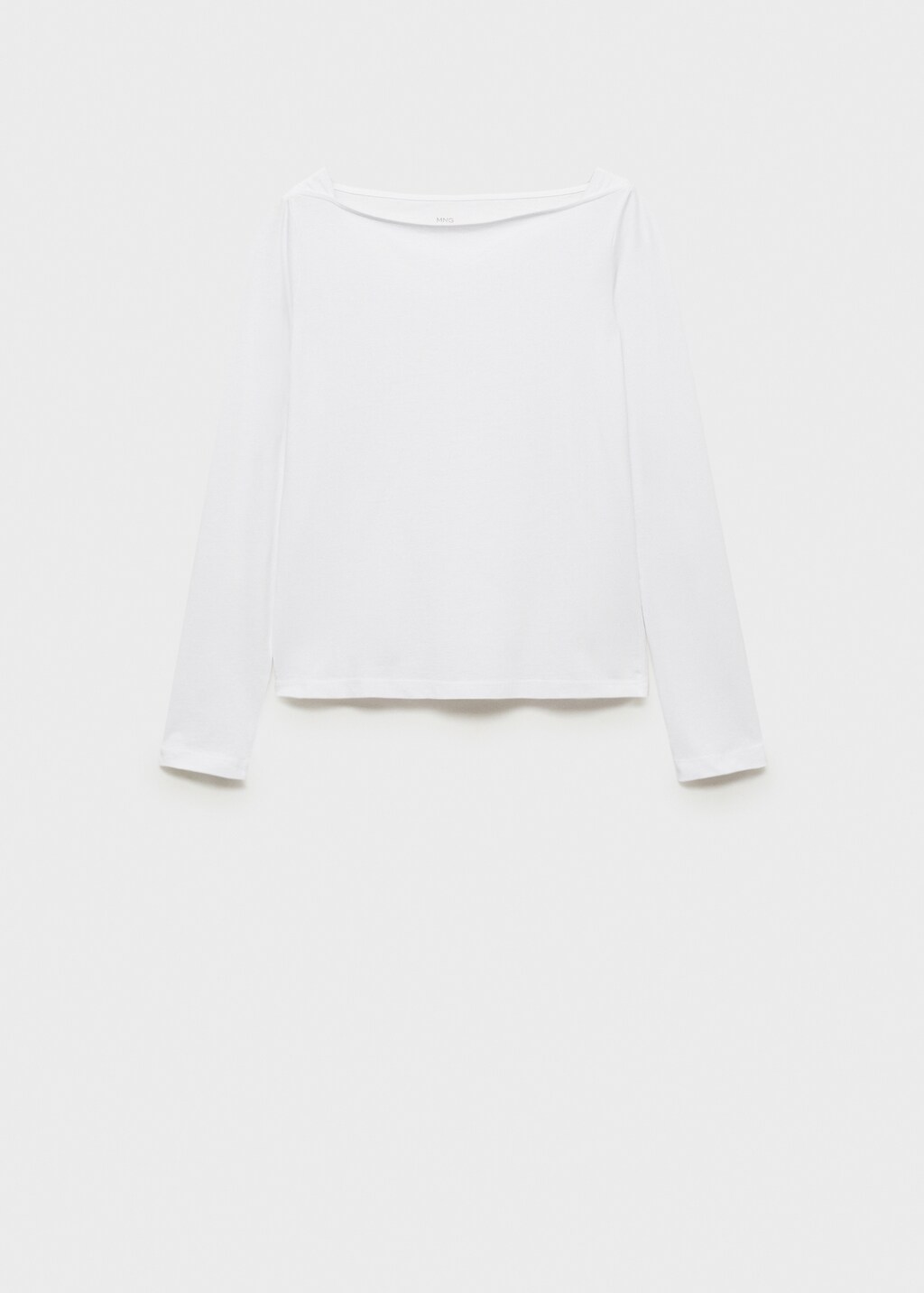 Cotton boat neck t-shirt - Black