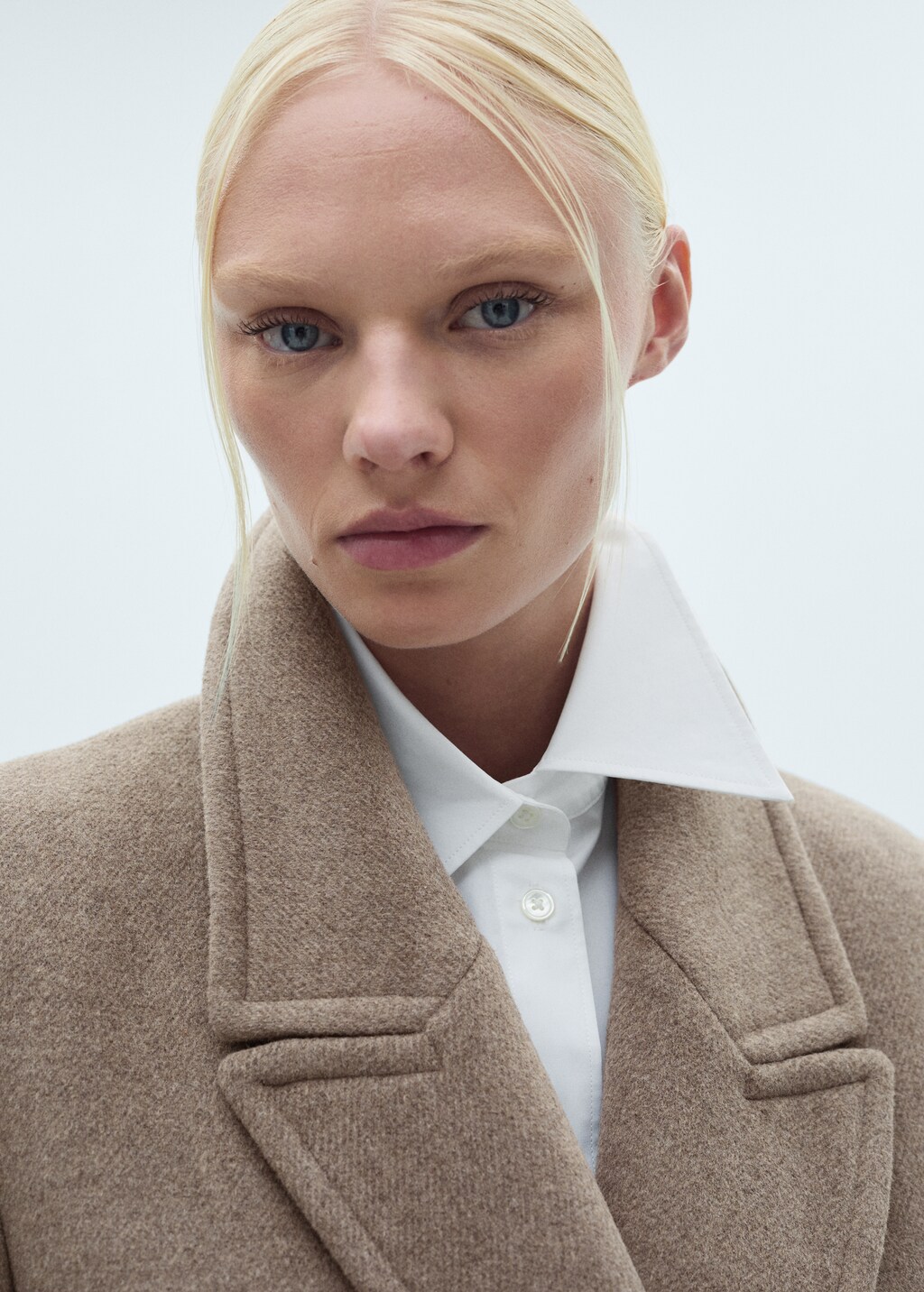 Lapels wool coat - Grey