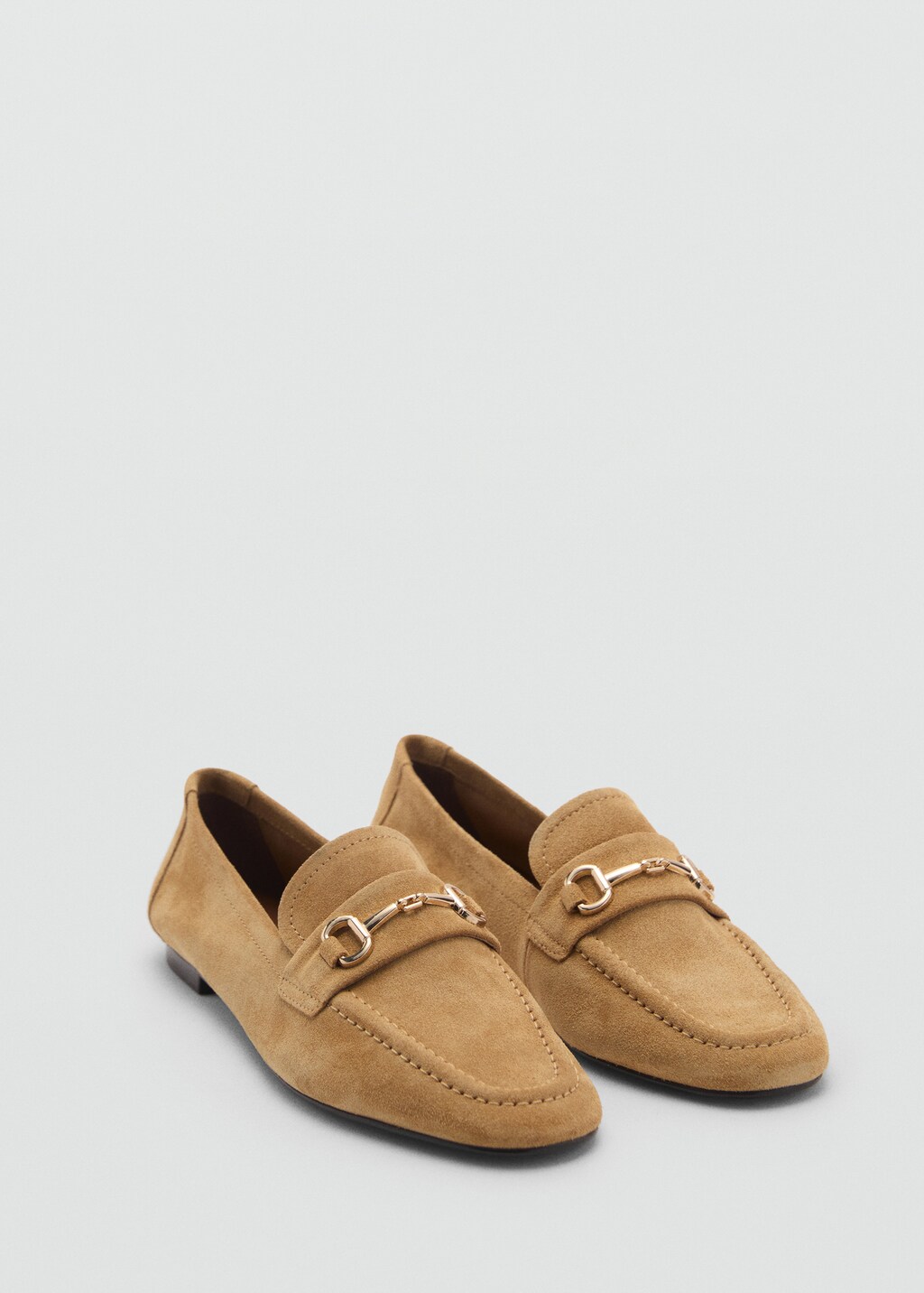 Buckle leather moccasins - Beige