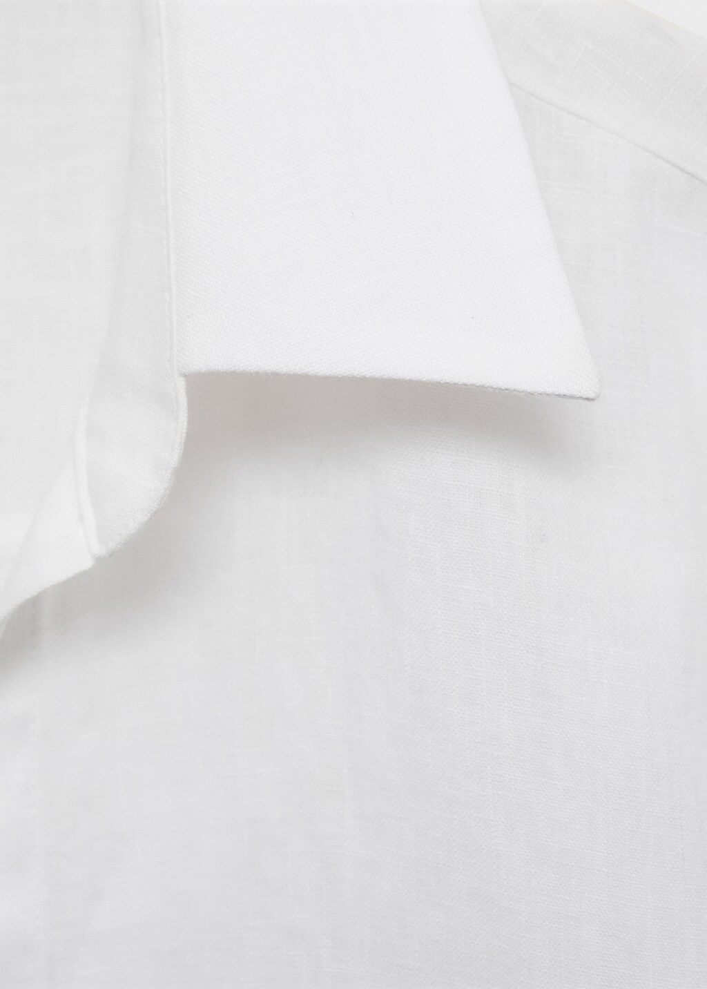 Regular linen shirt - White